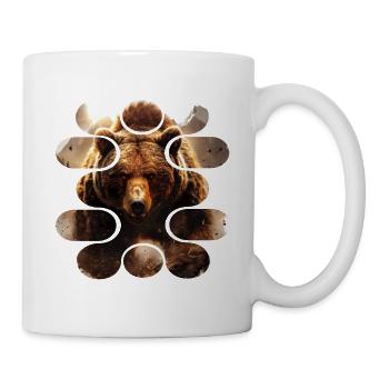 Grizzli maléfique. Nature, Aventure, Sauvage, Nature sauvage - Mug blanc - blanc - Droite