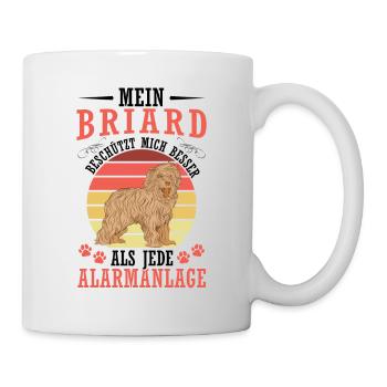 Briard me protège Berger de Brie Briard - Mug blanc - blanc - Droite