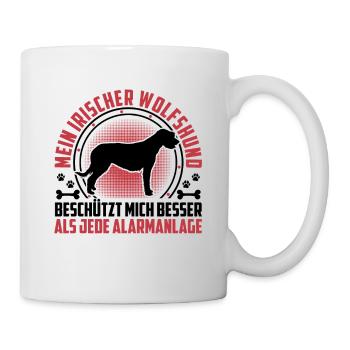 Irish Wolfhound me protège lévrier - Mug blanc - blanc - Droite