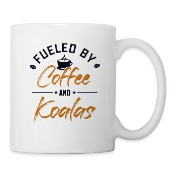 Fueled by Coffee and Koalas Koalabear Eucalyptus - Mug - white - Right