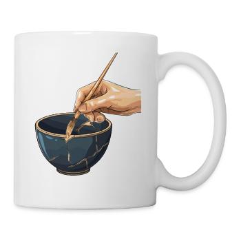 Kintsugi Kintsukuroi Japon imparfait - Mug blanc - blanc - Droite