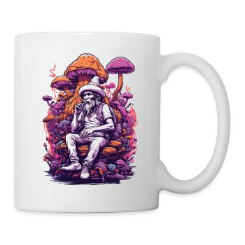 Vivid Colors Forest Mushrooms Music Festival Art - Mug - white - Right