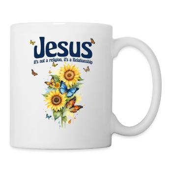 Jésus Ce n’est pas de la religion, c’est une relation - Mug blanc - blanc - Droite