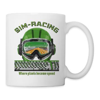 SIM RACING Là où les pixels deviennent vitesse - Mug blanc - blanc - Droite