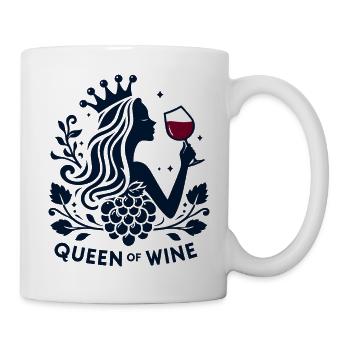 Reine du vin - Mug blanc - blanc - Droite