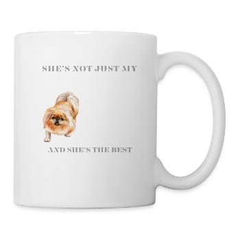 pekingese dog best part of me - Mug - white - Right