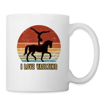 I Love Vaulting Voltigieren Pferde Sport Volti - Tasse - Weiß - Rechts