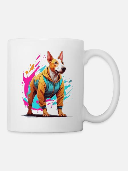 Bull Terrier Streetwear Esthétique Fitness Look - Mug blanc - blanc