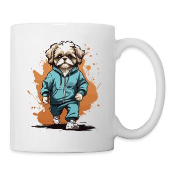 Shih Tzu Streetwear Jogging Aesthetic Fitness - Mug - white - Right