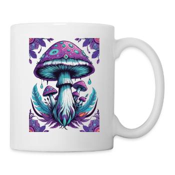 Spirituelles Pilz Mandala Erleuchtung - Tasse - Weiß - Rechts