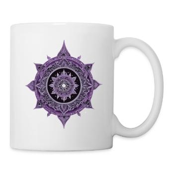 Mandala Design Ästhetisches Muster Spirituelles - Tasse - Weiß - Rechts