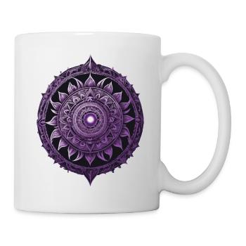 Mandala Design Ästhetisches Muster Spirituelles - Tasse - Weiß - Rechts