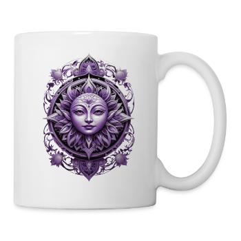 Mandala Design Ästhetisches Muster Spirituelles - Tasse - Weiß - Rechts