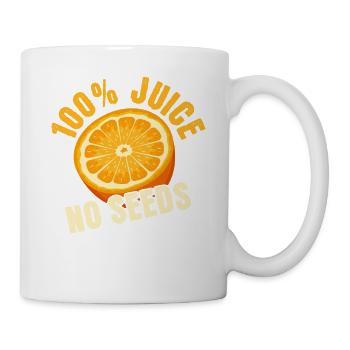 100% Saft ohne Kerne - Tasse - Weiß - Rechts