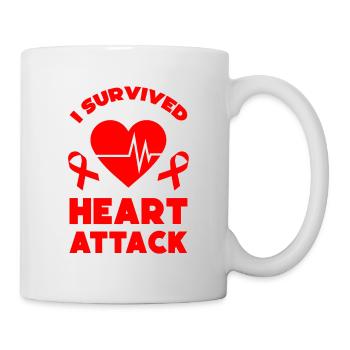 Je fais une crise cardiaque pour les supporters - Mug blanc - blanc - Droite