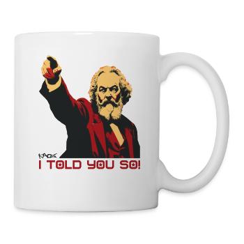 Marx points fingers: "I told you so" - Mug - white - Right