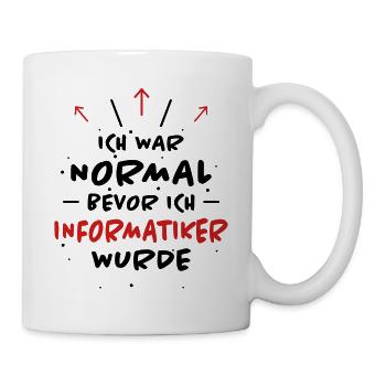 Informatiker Spruch Lustige Programmierer Geschenk - Tasse - Weiß - Rechts