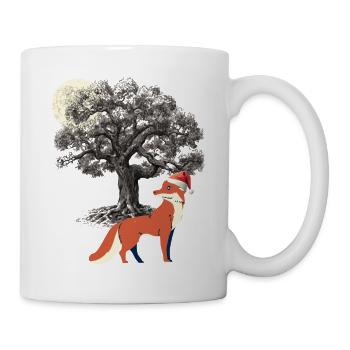 hiver, neige, renard, nature sauvage, nature, animaux de la forêt, renards - Mug blanc - blanc - Droite