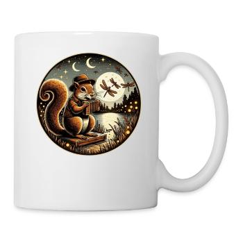 Squirrel Accordion Nature Night - Mug - white - Right