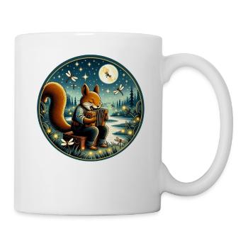 Squirrel Accordion Nature Night - Mug - white - Right