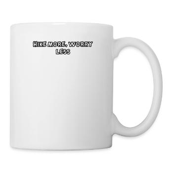 Wandern - Hike more, worry less - Tasse - Weiß - Rechts