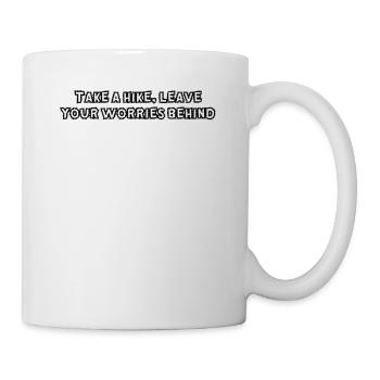 Hiking - Take a hike, leave your worries behind - Mug - white - Right