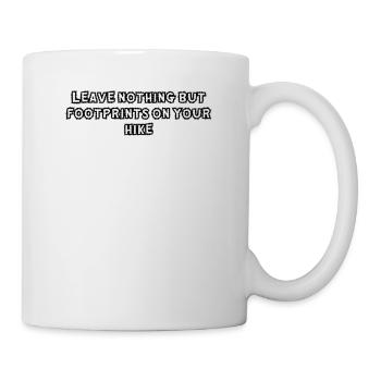Randonnée - Ne laissez rien d’autre que des empreintes de pas sur votre - Mug blanc - blanc - Droite