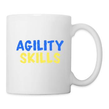 Mein Hund denkt, meine Agility-Fähigkeiten müssen - Tasse - Weiß - Rechts