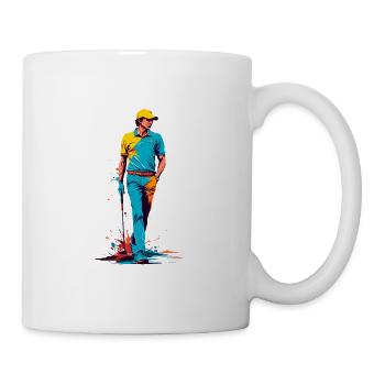 Golfspieler Design Esthétique Golfeur Sport - Mug blanc - blanc - Droite