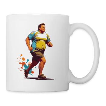 Drôle De Surpoids Coureur Fitness - Mug blanc - blanc - Droite