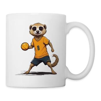 Meerkat Handball Player Streetwear Style - Mug - white - Right