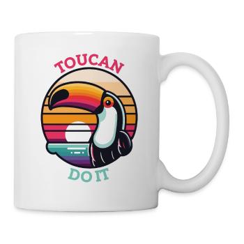 Toucan Do It - Lustiges Tukan Wortspiel - Tasse - Weiß - Rechts
