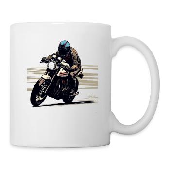 Moto dans le style café racer et motos - Mug blanc - blanc - Droite
