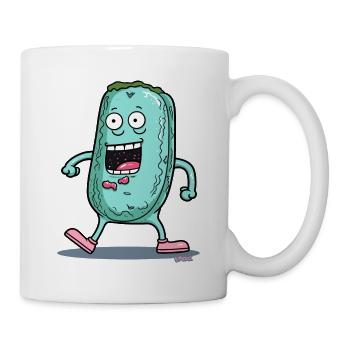 Lustiges Retro-Cartoon-Gemüse mit Selbstbewußtsein - Tasse - Weiß - Rechts