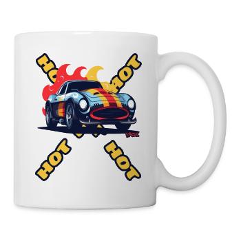 Hot, hot, hot! Super Sport Cartoon Car - Mug - white - Right