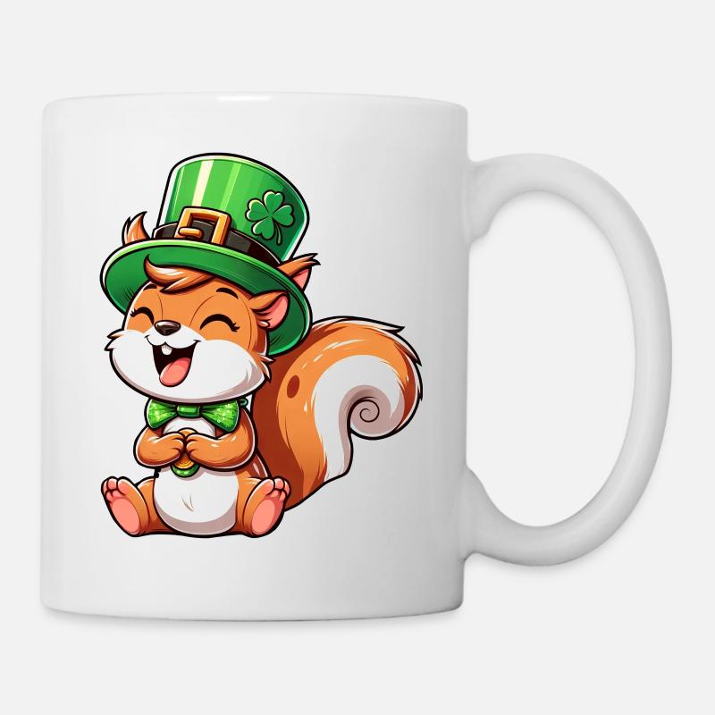 Naughty Squirrel St. Patrick's - Mug - white