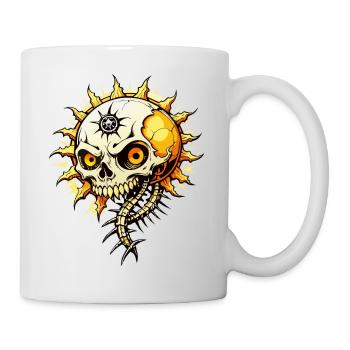 Sun Skull / Totenkopf Sonne / Sonnenschein FS0065 - Tasse - Weiß - Rechts
