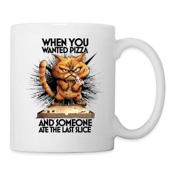 Dernière tranche de PIZZA ! - Mug blanc - blanc - Droite