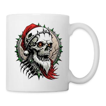 Santa Skull // Totenkopf Weihnachtsmann FS0098 - Tasse - Weiß - Rechts