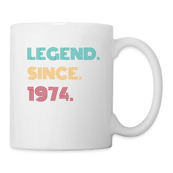 Légende depuis 1974 cadeau d’anniversaire - Mug blanc - blanc - Droite