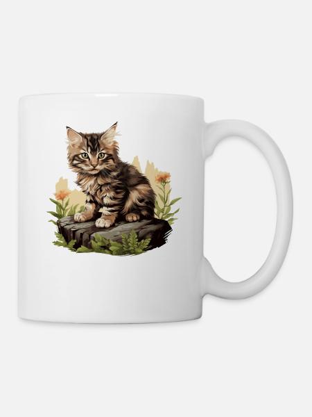 Cat Katzen American Bobtail - Tasse - Weiß
