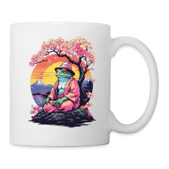 Frog Streetwear Aesthetic Vintage - Mug - white - Right