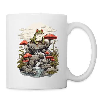 Goblincore grenouille Streetwear esthétique Vintage - Mug blanc - blanc - Droite