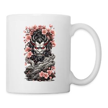 Kirschblüten Yokai Oni Vintage Japan - Tasse - Weiß - Rechts