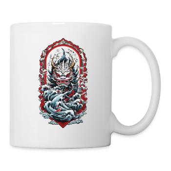 Seeungeheuer Ästhetik Yokai Japanischer Dämon - Tasse - Weiß - Rechts
