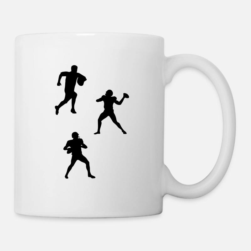 Rugby Player Silhouette Rugby Silhouette Rugby - Tasse - Weiß