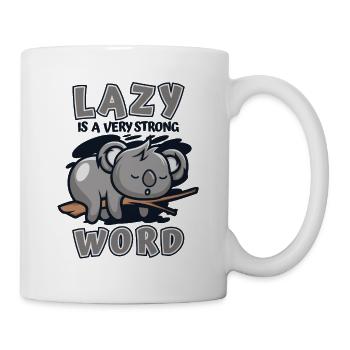 Paresseux est un mot très fort Koalabear Eucalyptus - Mug blanc - blanc - Droite