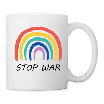 Stop War Rainbow - Tasse - Weiß - Rechts