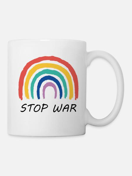 Stop War Rainbow - Tasse - Weiß