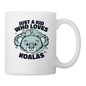 Nur ein Kind, das Koalas liebt Koalabär Eukalyptus - Tasse - Weiß - Rechts